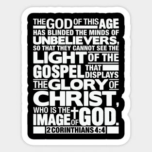 2 Corinthians 4:4 Glory of Christ Sticker